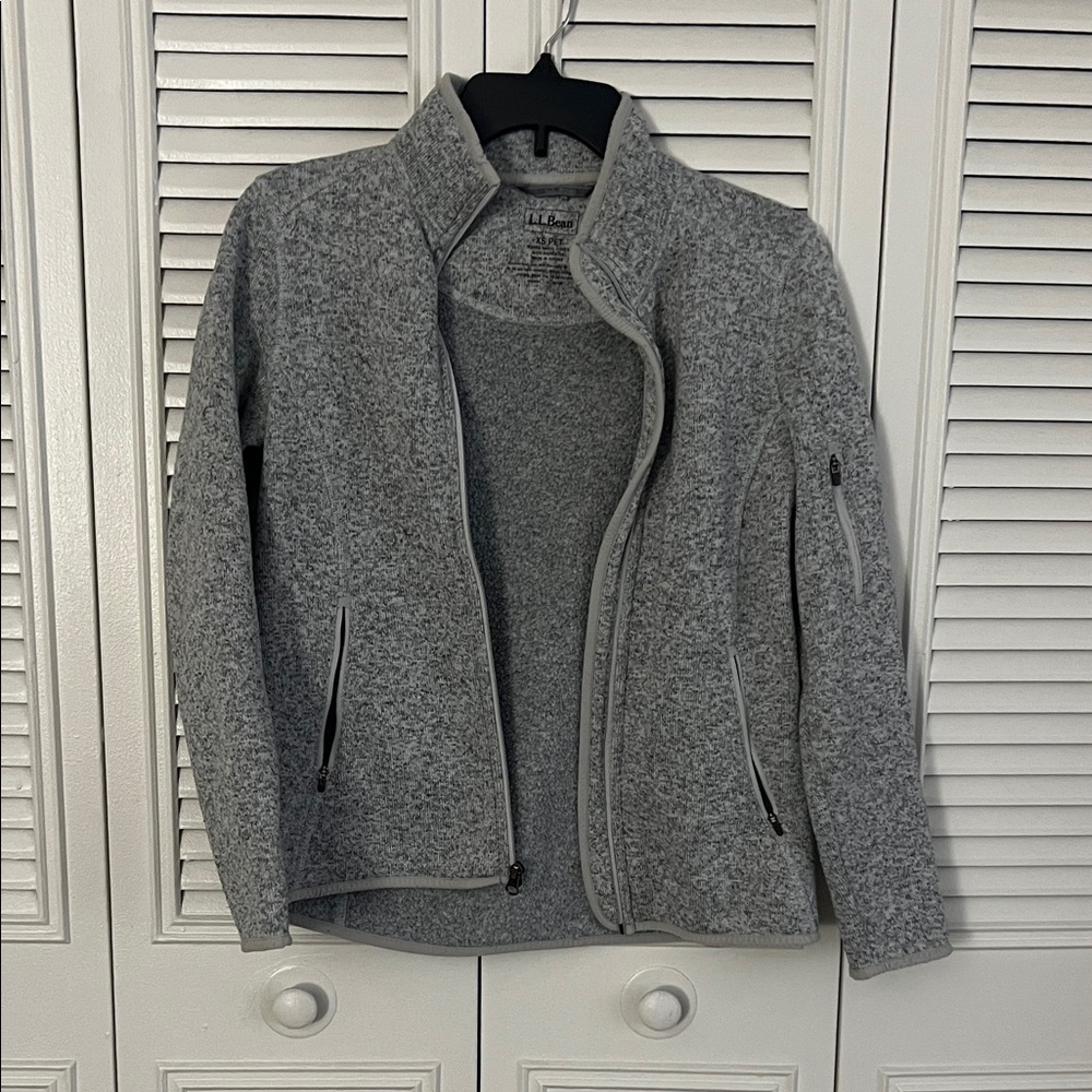 LLBean Gray Full-Zip Jacket